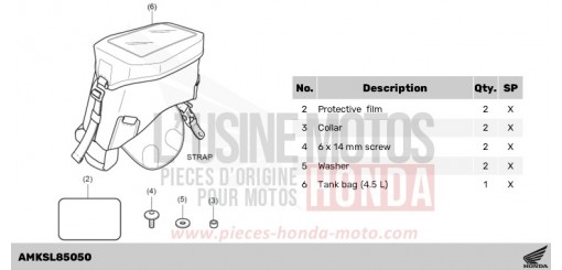 KIT,TANK BAG(4.5L) NT1100AR de 2024